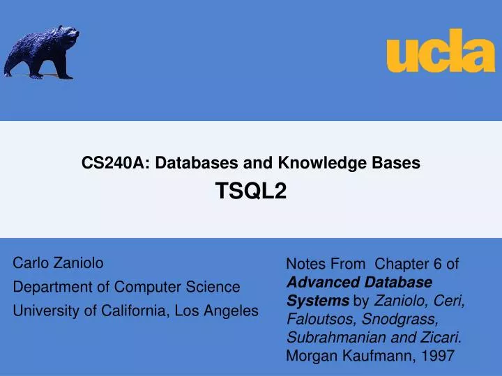 cs240a databases and knowledge bases tsql2