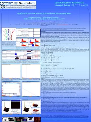 Detection of structural features in brain signals and causality tests