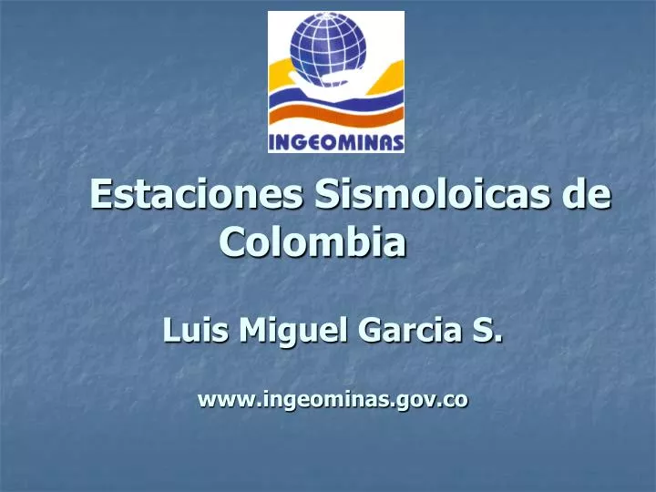 estaciones sismoloicas de colombia