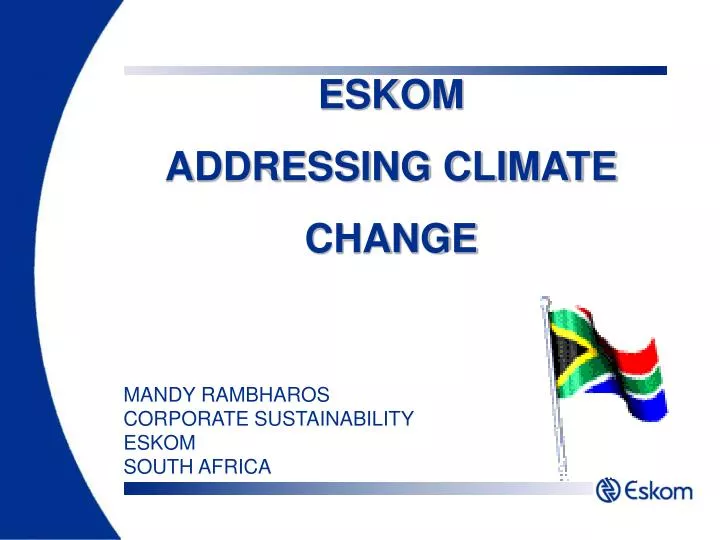 eskom addressing climate change