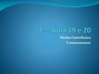 7 aula 19 e 20