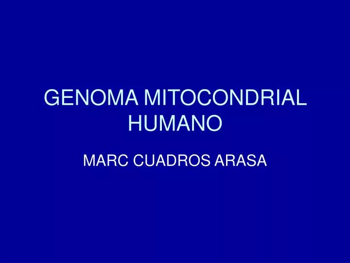 genoma mitocondrial humano