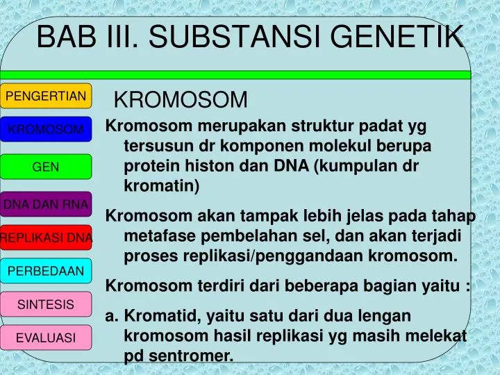 bab iii substansi genetik