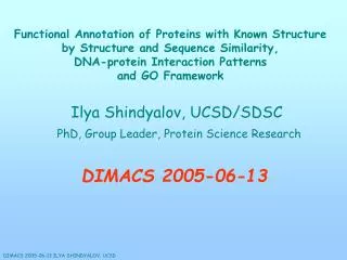 Functional Annotation of Proteins with Known Structure by Structure and Sequence Similarity,