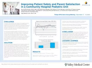 Improving Patient Safety and Parent Satisfaction in a Community Hospital Pediatric Unit