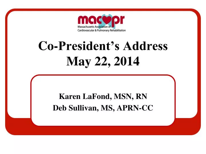 co president s address may 22 2014