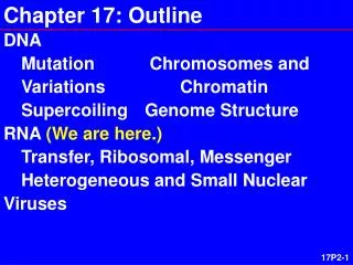 chapter 17 outline
