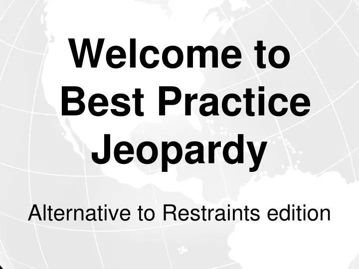 welcome to best practice jeopardy