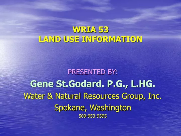 wria 53 land use information