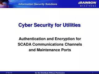 Cyber Security for Utilities