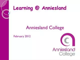 Learning @ Anniesland