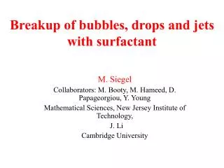 Breakup of bubbles, drops and jets with surfactant