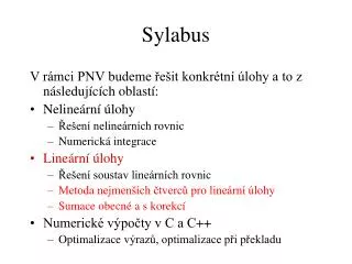 sylabus