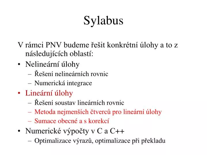 sylabus