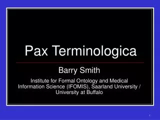 Pax Terminologica