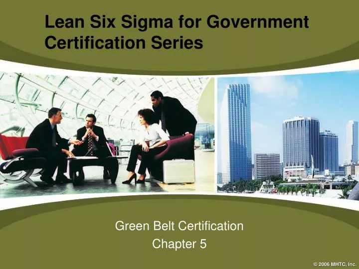green belt certification chapter 5