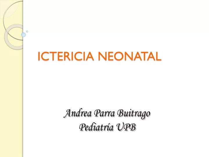 ictericia neonatal