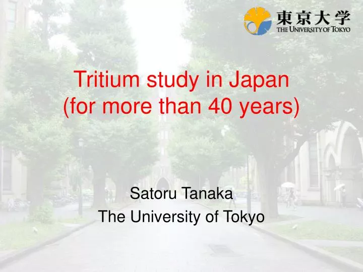 tritium study in japan for more than 40 years