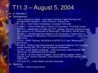 T11.3 – August 5, 2004