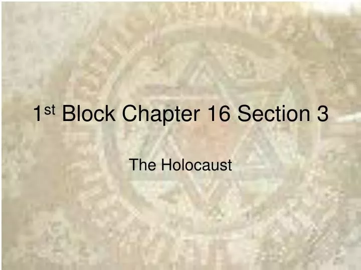 1 st block chapter 16 section 3