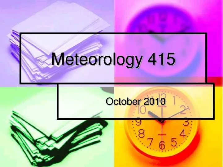 meteorology 415