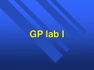 GP lab I