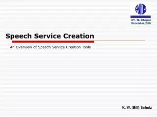 Speech Service Creation