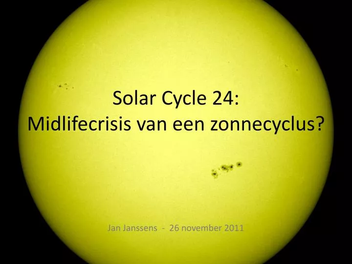 solar cycle 24 midlifecrisis van een zonnecyclus