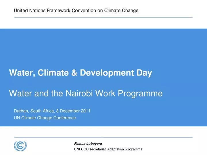 water climate development day water and the nairobi work programme