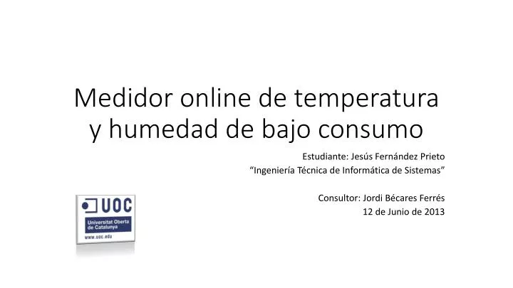 medidor online de temperatura y humedad de bajo consumo
