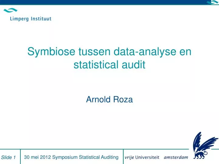symbiose tussen data analyse en statistical audit