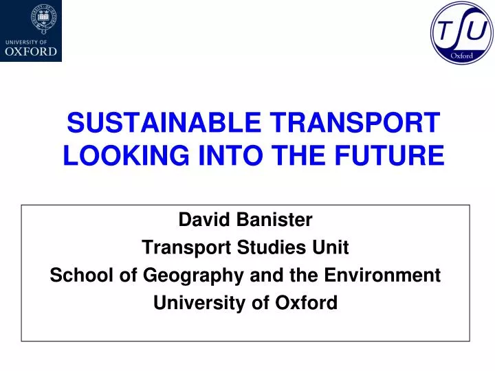 sustainable transport looking into the future