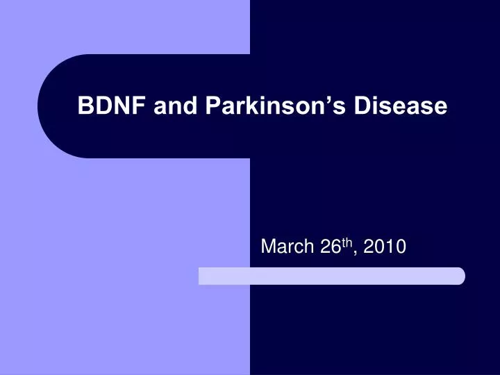 bdnf and parkinson s disease