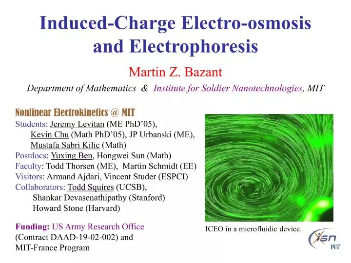 induced charge electro osmosis and electrophoresis