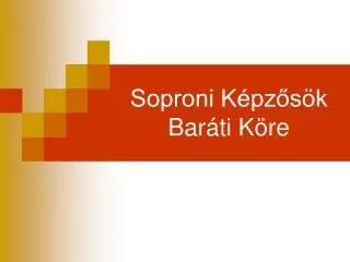 soproni k pz s k bar ti k re