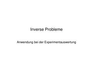 inverse probleme