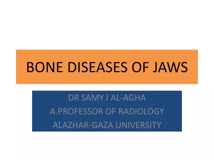 bone diseases of jaws