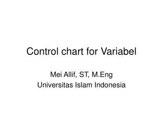 control chart for variabel