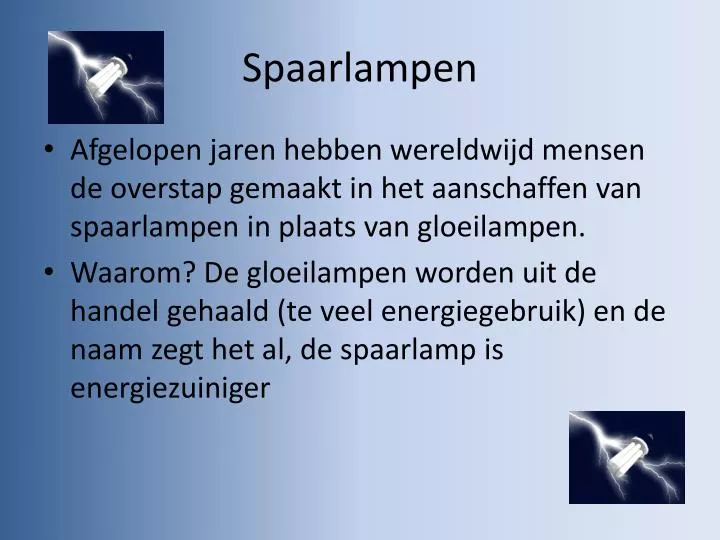 spaarlampen