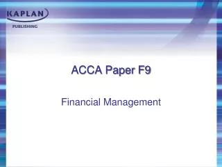 ACCA Paper F9