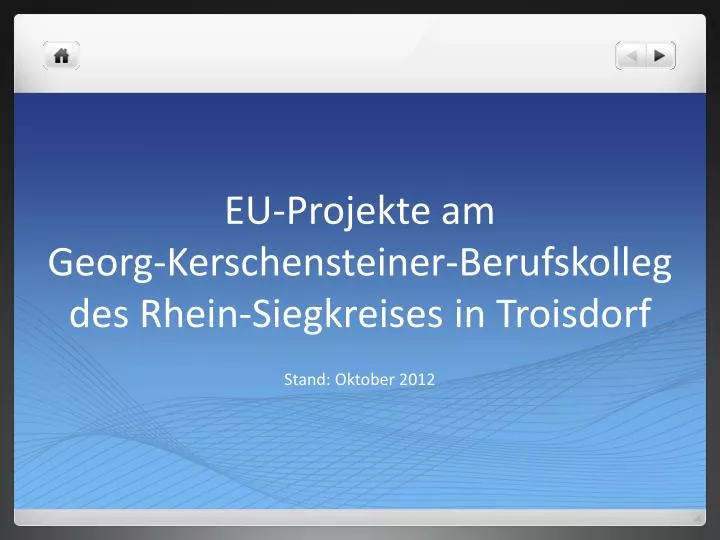 eu projekte am georg kerschensteiner berufskolleg des rhein siegkreises in troisdorf