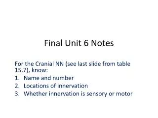 Final Unit 6 Notes
