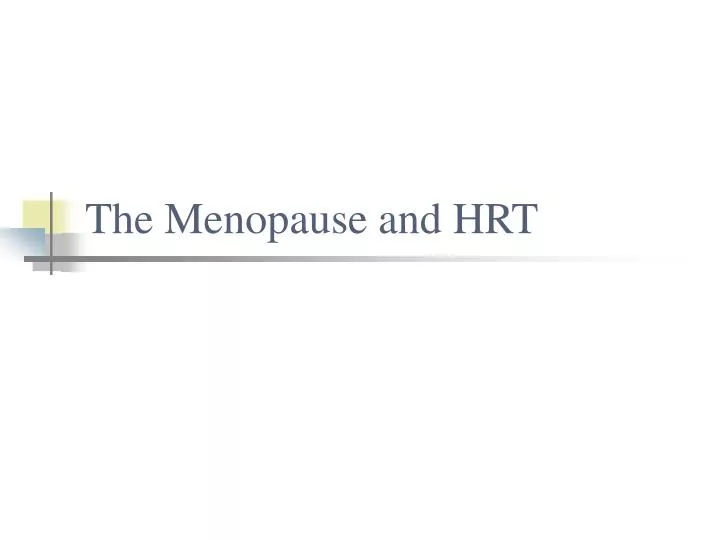 the menopause and hrt
