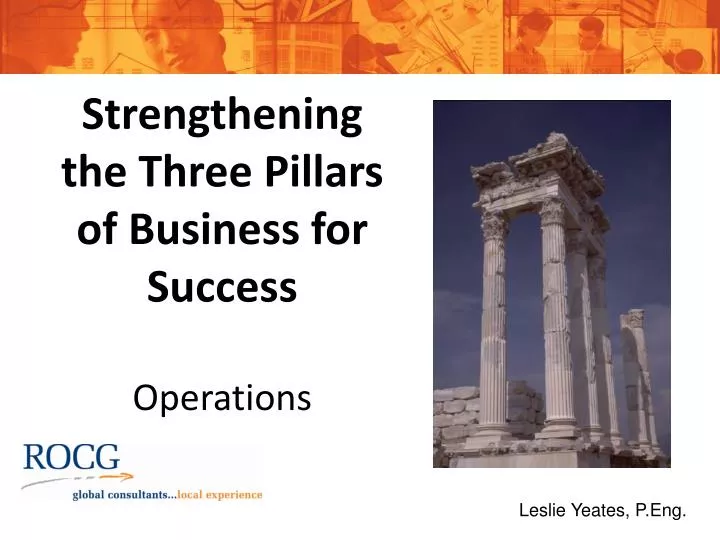 strengthening the three pillars of business for success operations