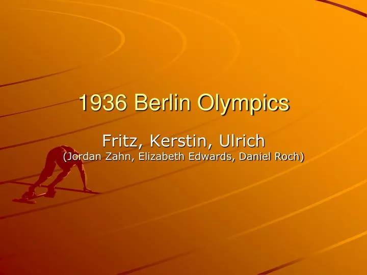 1936 berlin olympics