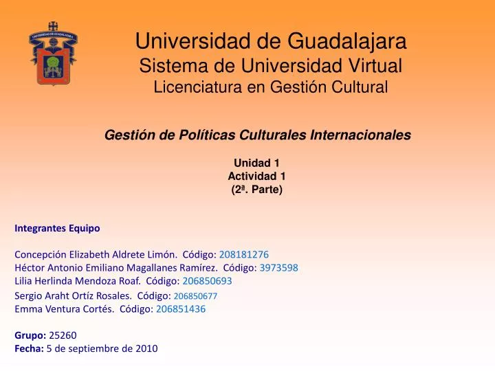 universidad de guadalajara sistema de universidad virtual licenciatura en gesti n cultural