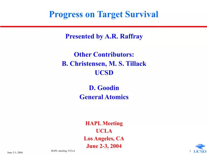 progress on target survival