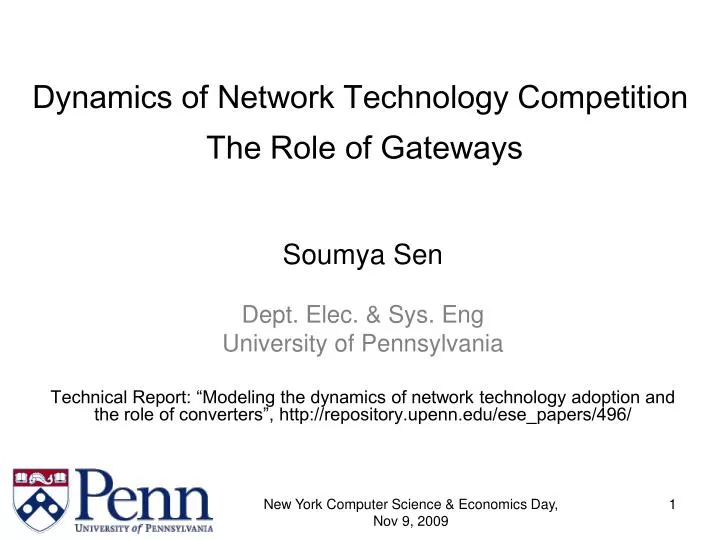 dynamics of network technology competition the role of gateways
