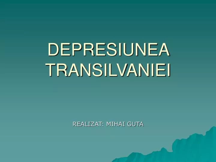 depresiunea transilvaniei