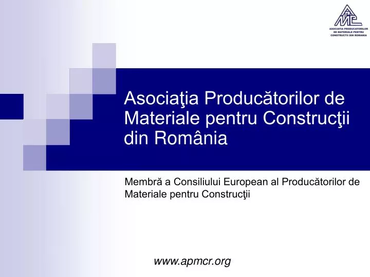 asocia ia produc torilor de materiale pentru construc ii din rom nia